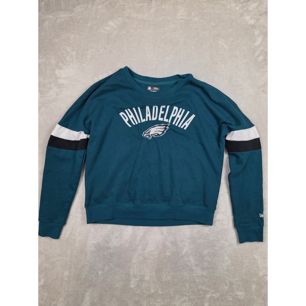 NFL Team Apparel Philadelphia Eagles Sweatshirt Women Small Teal Crewneck Sport